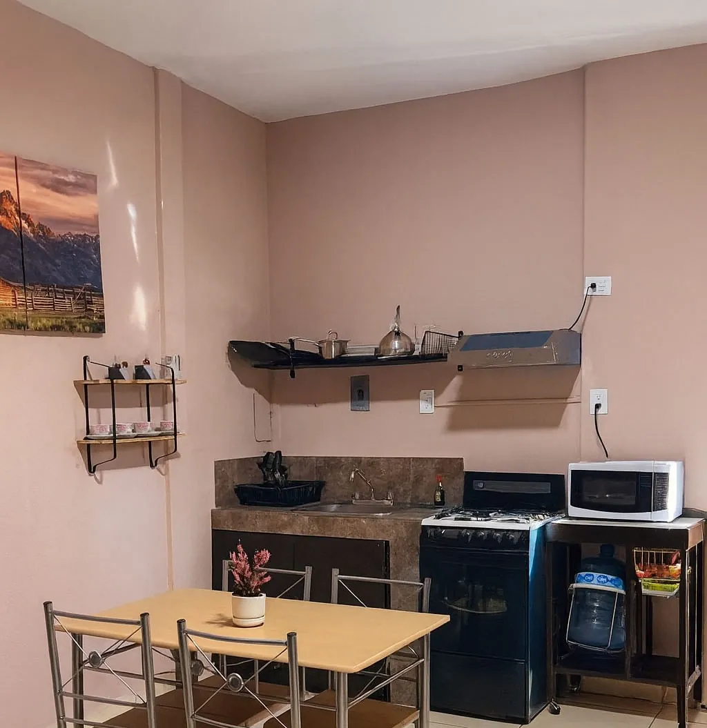 Cocineta con estufa y microondas